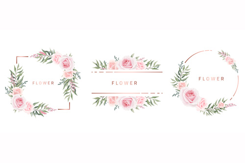 دانلود وکتور لایه باز EPS حاشیه گل و کادر برای نوشتن کد 10